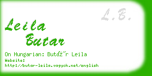 leila butar business card